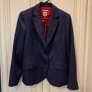 Anne Klein Executive Collection Two Button Pin Stripe Jacket